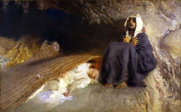 Domenico Morelli Le tentazioni di Sant'Antonio china oil painting image